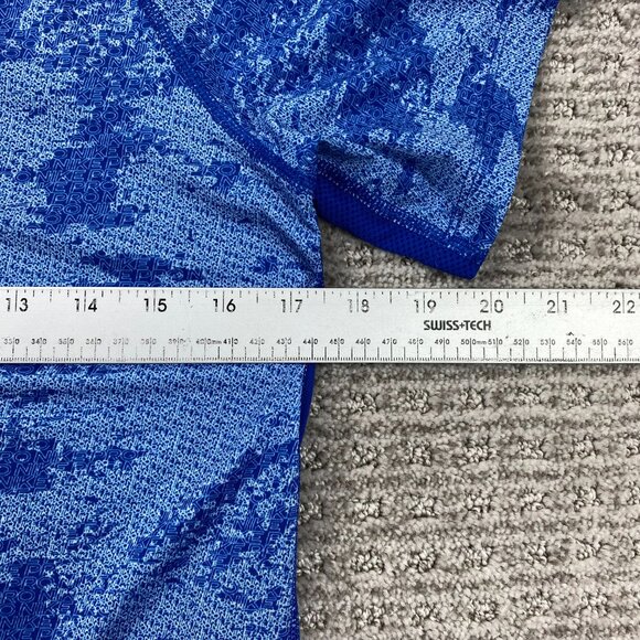 Nike Pro DRI-FIT Shirt Boys Size Large L Blue Standard Fit Center Swoosh Logo - Picture 6 of 7